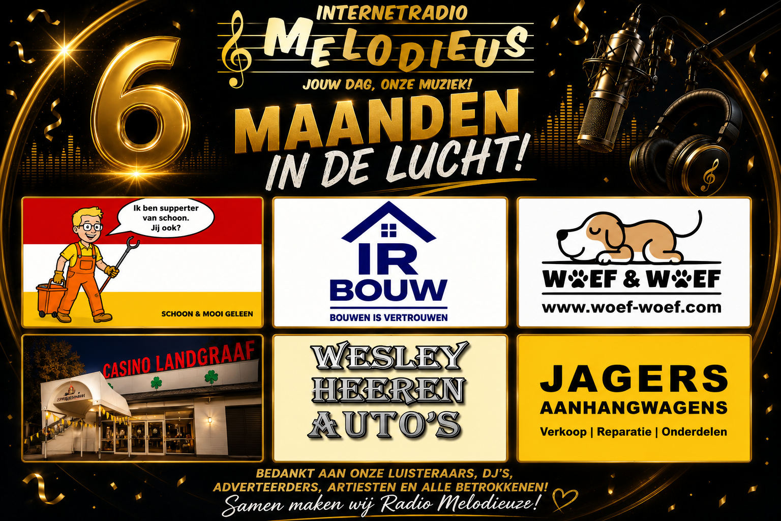 Hoera! 6 maanden radio Melodieus!